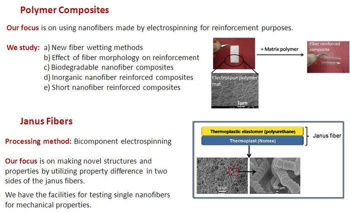 Nanofiber reinforced Composites and Janus Fibers